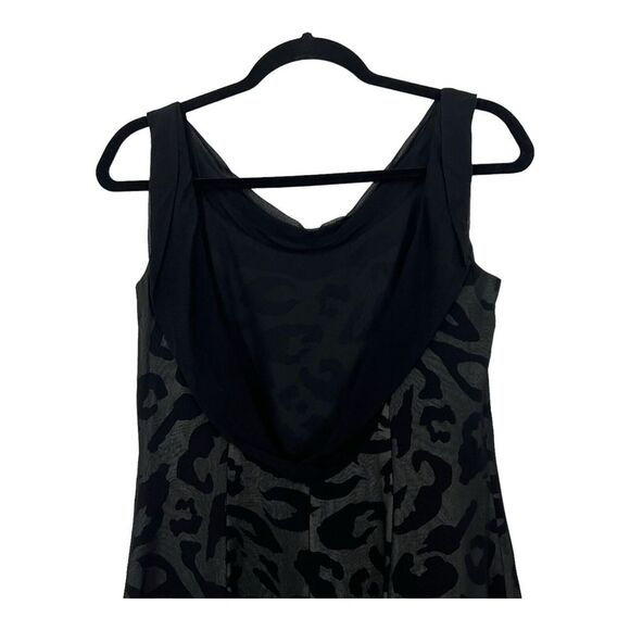 Kay Unger New York Womens Size 10 Black Animal Print Sleeveless Sheath Dress - Picture 4 of 5